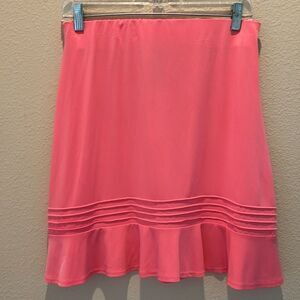 Vintage pink Ruffle peplum Skirt Barbie Coquette‎ Balletcore stretch size medium
